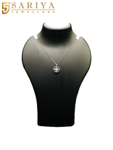 925 Silver White Round Cut Pendant Necklace and Earrings Set

