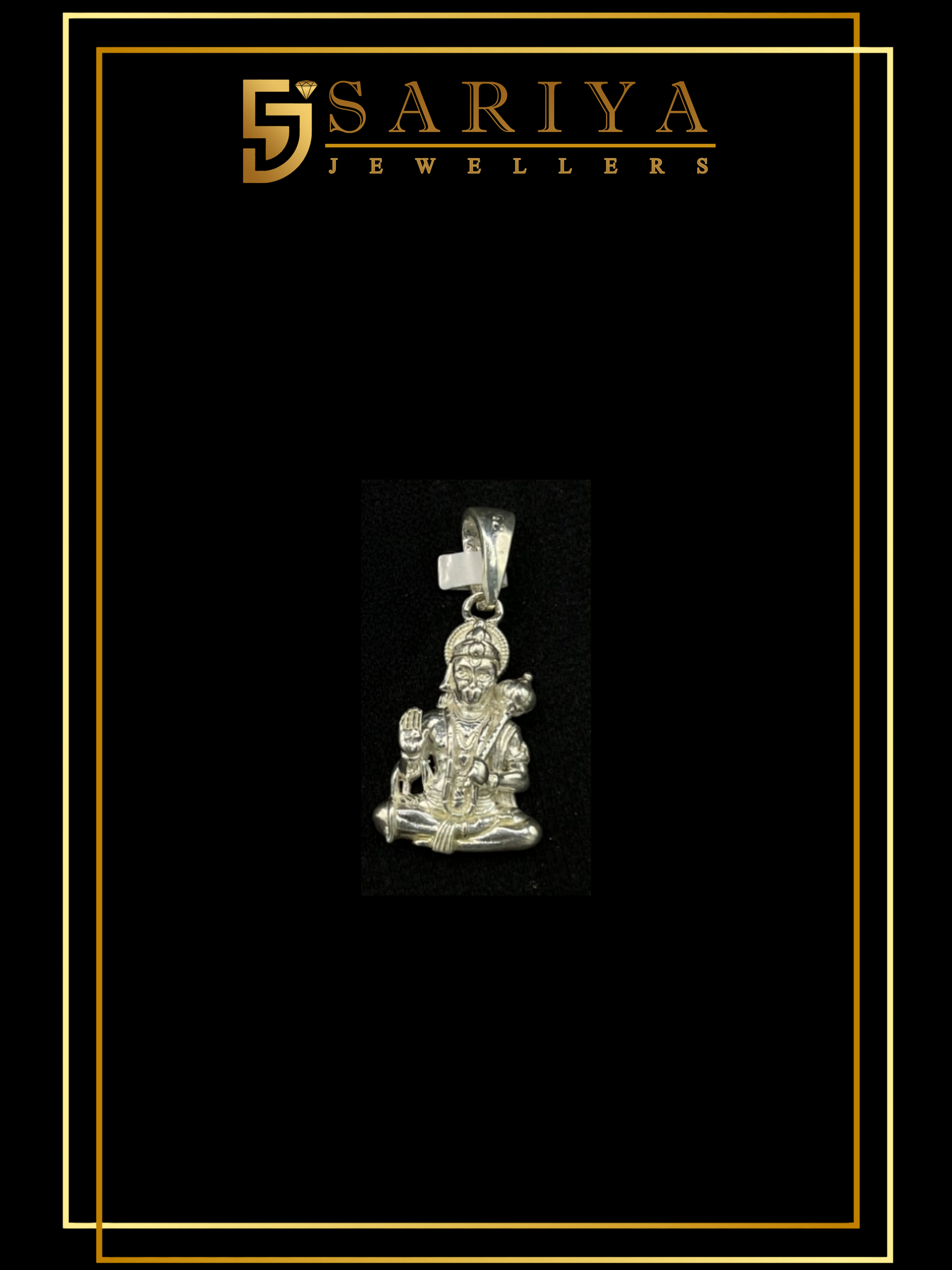 925 Sterling Silver Hanuman Ji Pendant – Spiritual & Devotional Jewellery for Men & Women