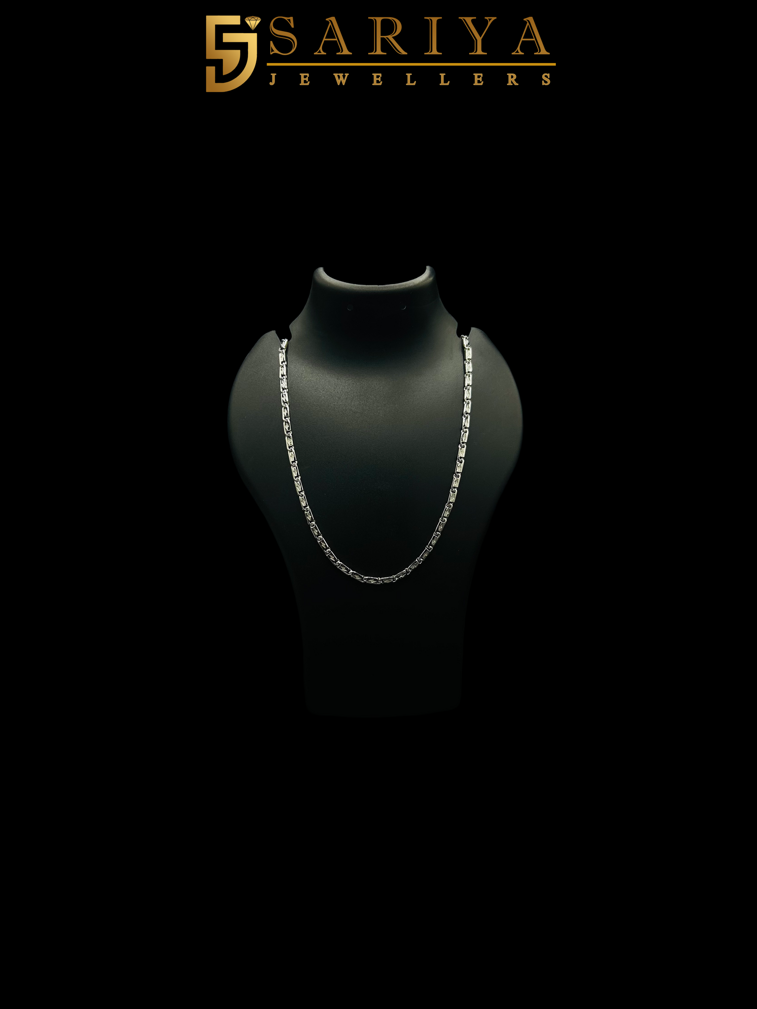 925 sterling silver men’s chain with sleek minimal design

