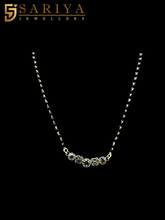 925 Silver Classic Mangalsutra With CZ And Black Beads

