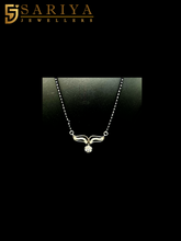 925 Silver Mangalsutra With Delicate CZ And Signature Black Beads

