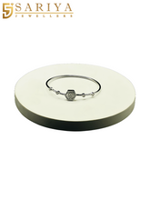 Elegant CZ Studded Silver Kada – 925 Sterling Bracelet For Women

