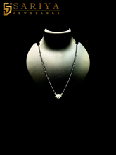 925 Silver Black Beaded Mangalsutra With CZ Highlights